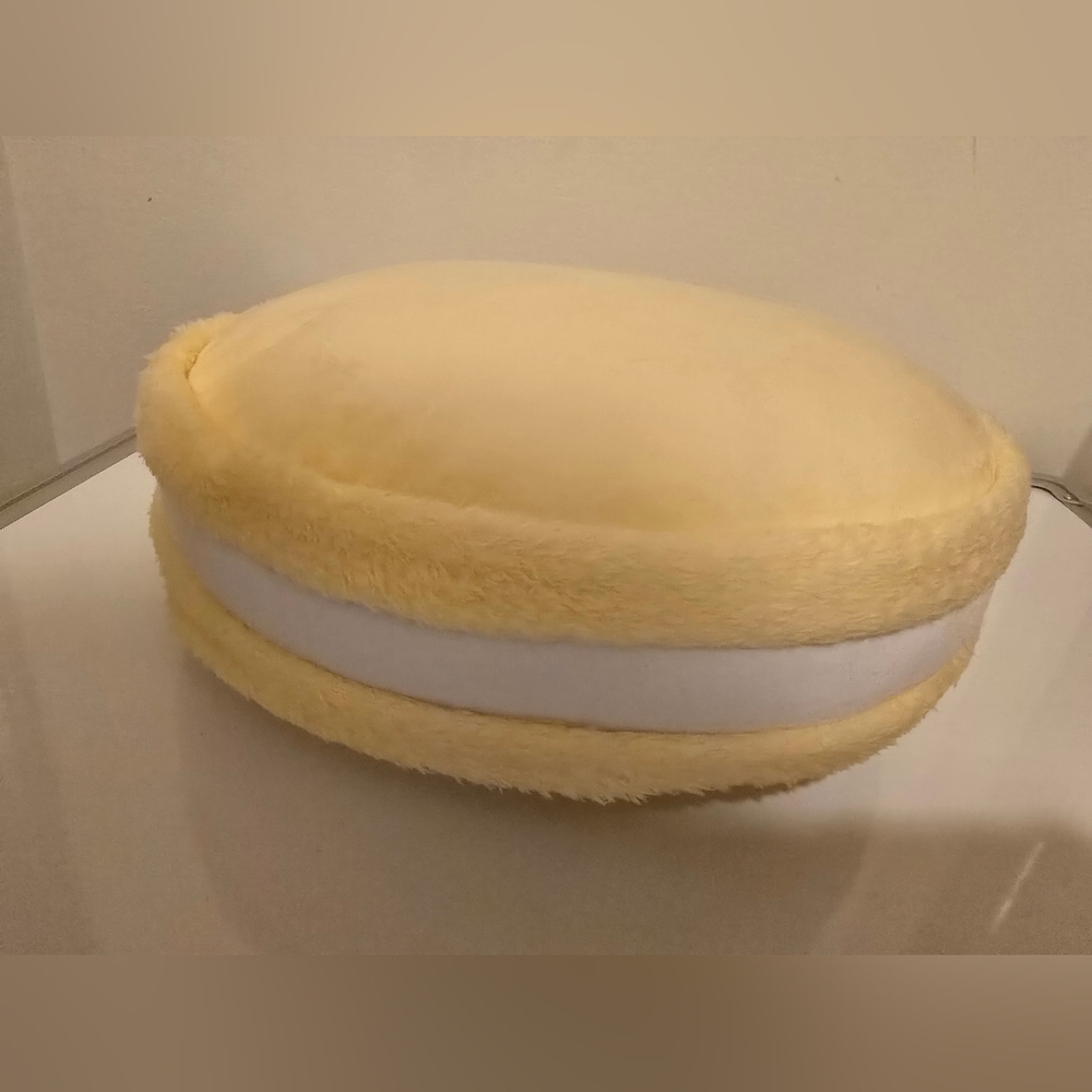 NWT Ashland Yellow and White French Macaron Soft Plush Pillow